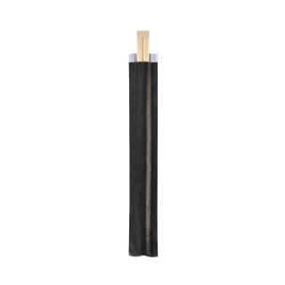 Bacchette Bambù Giapponesi Imbustate Colore Nero 21 Cm - 100 Pezzi