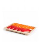 Vassoio sushi polpa di cellulosa, 18x13x2 cm - Confezione 125 pezzi
